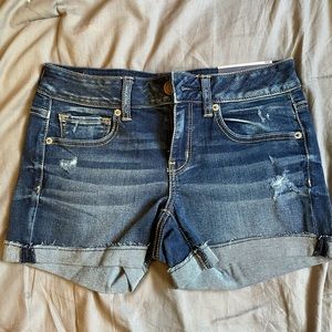 American Eagle midi super stretch shorts